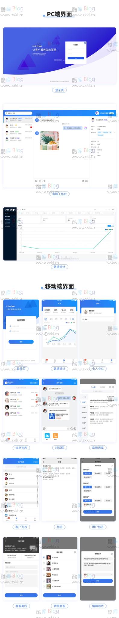 zxki-cn-9es2w CRMCHAT客服系统源码_可对接任何系统